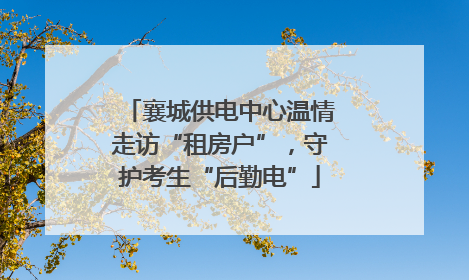 襄城供电中心温情走访“租房户”，守护考生“后勤电”